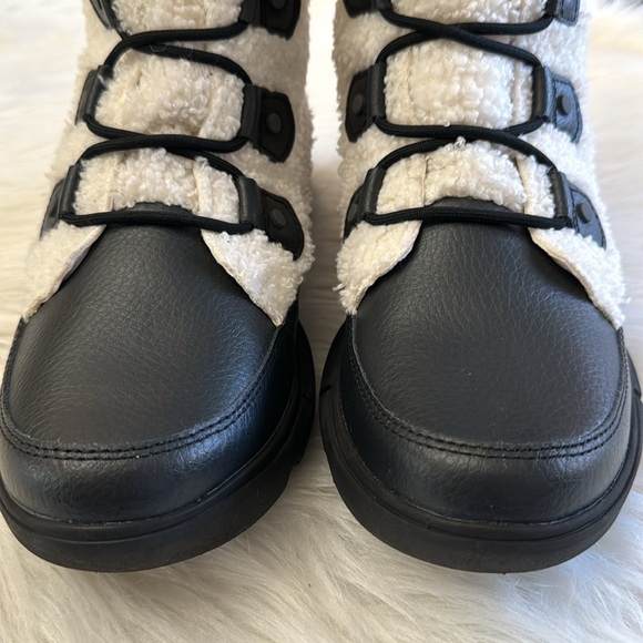 Sorel Women's Explorer II Joan Cozy Winter Boot In Black Sea Salt Size 9.5 - Picture 7 of 16